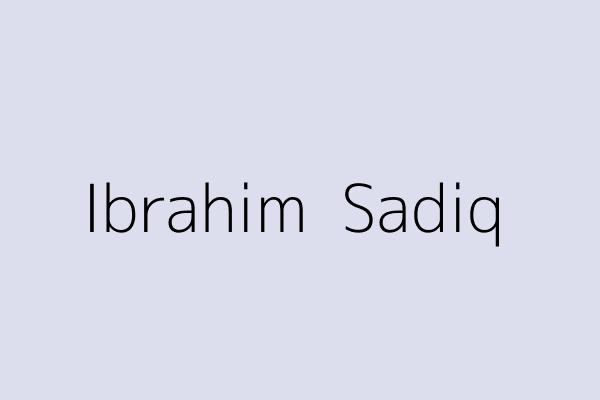 Ibrahim  Sadiq